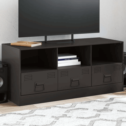Móvel de TV - Modulo de TV - Armário de TV 99x39x44 aço preto