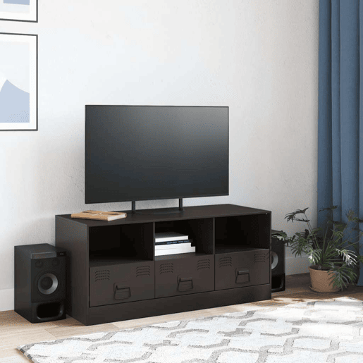 Móvel de TV - Modulo de TV - Armário de TV 99x39x44 aço preto