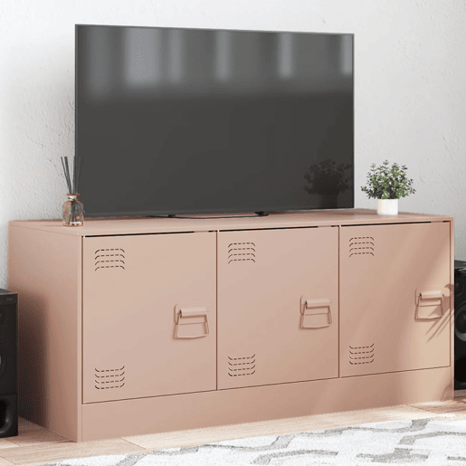 Móvel de TV - Modulo de TV - Armário de TV 99x39x44 aço rosa