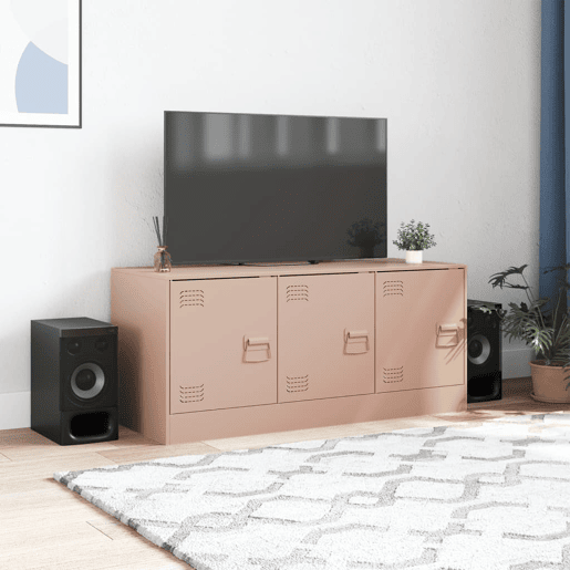 Móvel de TV - Modulo de TV - Armário de TV 99x39x44 aço rosa