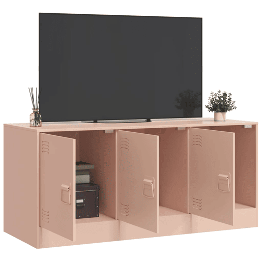 Móvel de TV - Modulo de TV - Armário de TV 99x39x44 aço rosa