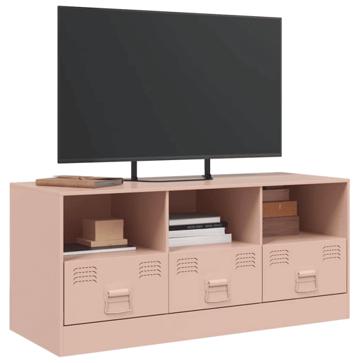Móvel de TV - Modulo de TV - Armário de TV 99x39x44 aço rosa