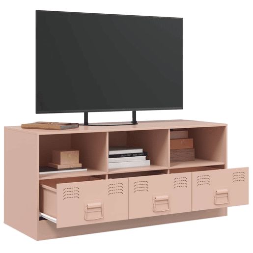 Móvel de TV - Modulo de TV - Armário de TV 99x39x44 aço rosa