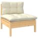 Muebles de jardín 6 piezas cojines madera de pino color Muebles de jardín 6 piezas cojines madera de pino color Crema