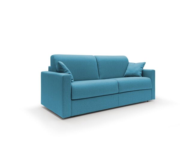 Chris sofá cama convertible en tejido impermeable 206 cm (mat. 160x197) azul claro