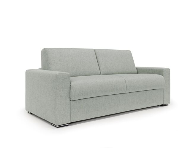 Nixon sofá convertible con colchón h20 en tela impermeable 220 cm (mat. 160x197) gris claro