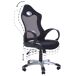 Beliani Silla de oficina iCHAIR Beliani Silla de oficina iCHAIR Blanco/ Negro
