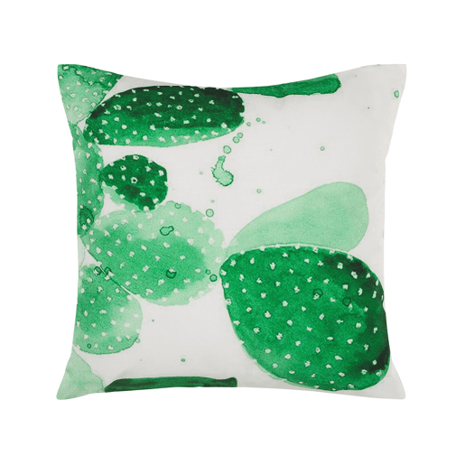 Conjunto de 2 almofadas de jardim OSTINA Padrão de plantas 45 x 45 cm Verde