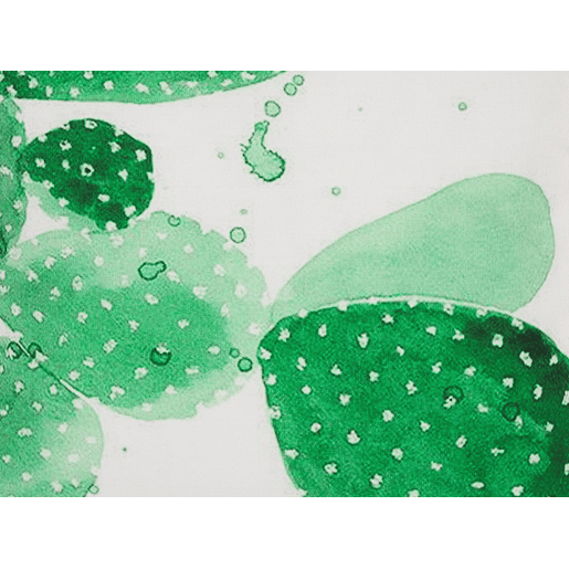 Conjunto de 2 almofadas de jardim OSTINA Padrão de plantas 45 x 45 cm Verde