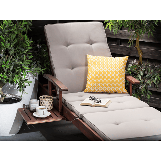 Conjunto de 2 almofadas de jardim ASTAKOS Padrão geométrico 40 x 40 cm Amarelo
