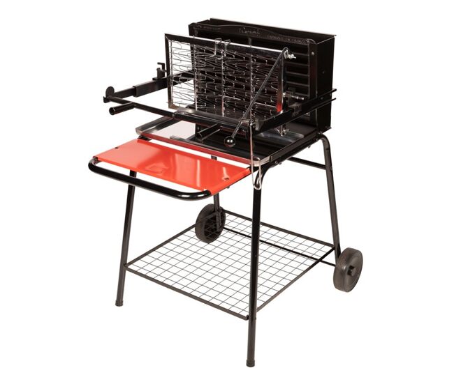 Barbacoa de carbón con hogar vertical raymond