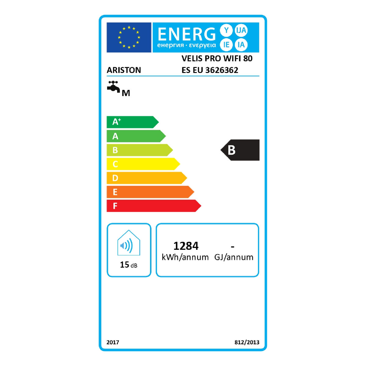 Termo eléctrico inteligente, Ariston, Velis Pro Wifi 80L
