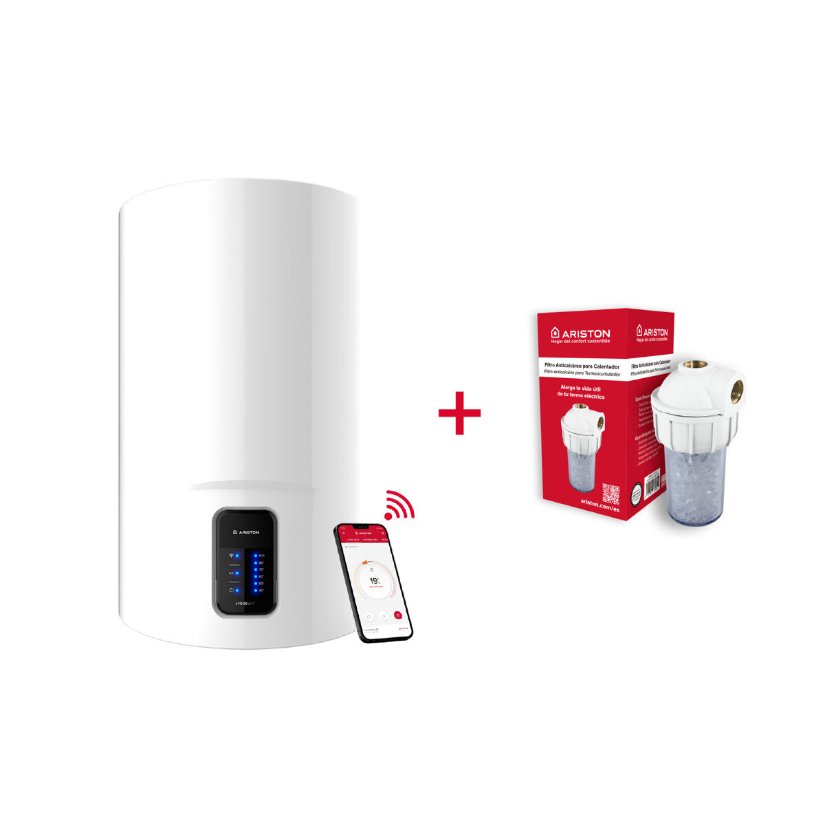 Termo eléctrico, Ariston, Lydos Wifi 100 l + Filtro Antical