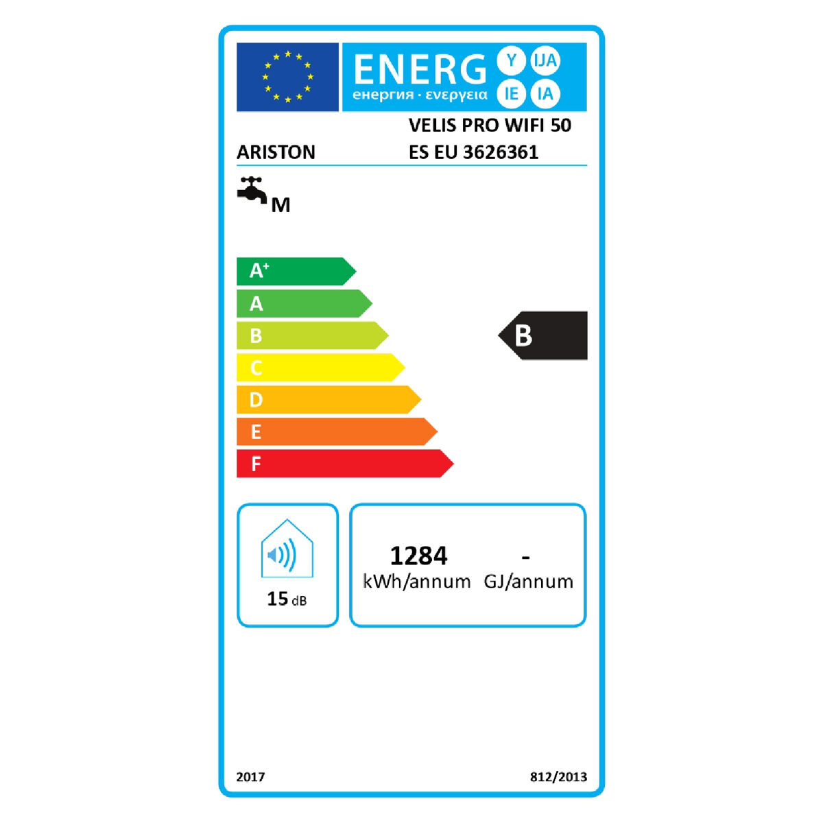 Termo eléctrico inteligente, Ariston, Velis Pro Wifi 50L