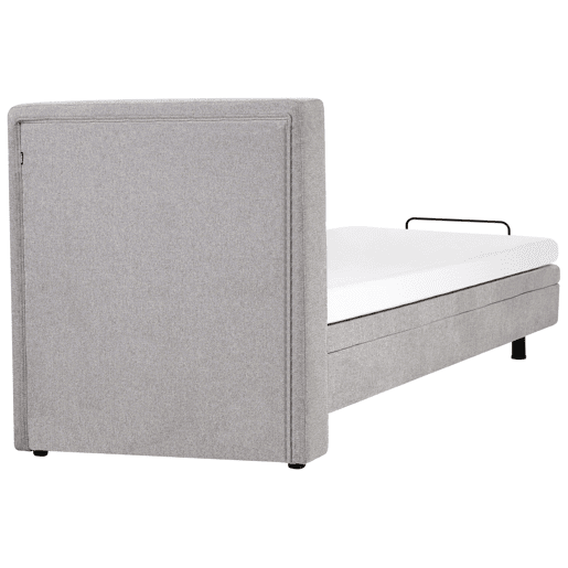 Cama ajustável Tecido DUKE 90 x 200 cm Cinzento claro