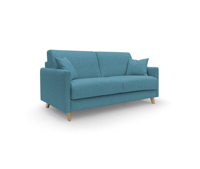 Edgar sofá cama convertible en tela felis impermeable 200 cm (mat. 160x197) azul claro