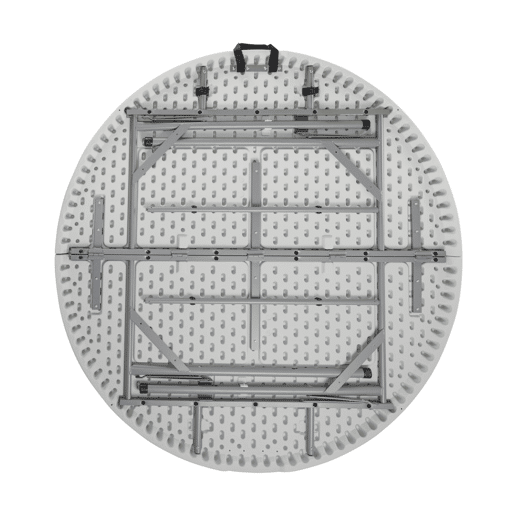 Pack de 3 mesas dobráveis u200Bu200Bredondas portáteis de Ø121 cm da Thinia Home, a solução perfeita para suas atividades internas e externas.
