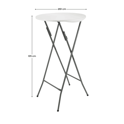 O Conjunto de 2 Mesas Redondas Dobráveis u200Bu200Bcom Capa da 7house é a solução ideal para dar um toque elegante e uniforme aos seus eventos.