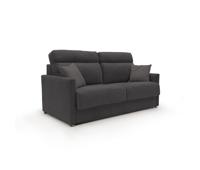 Margot sofá cama convertible en tela suave impermeable 156 cm (mat.120x197) negro