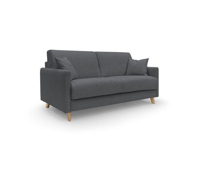 Edgar sofá cama convertible en tela felis impermeable 160 cm (mat. 120x197) antracita