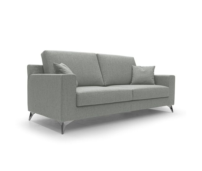 Michael canapé de tela impermeable y antimanchas 206 cm gris