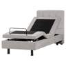 Cama ajustável Tecido DUKE 80 x 200 cm Cinzento claro