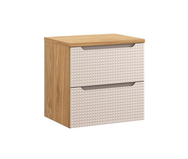 Mueble bajo lavabo 60cm encimera Mallory Beige y madera