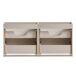 Conjunto de muebles con doble lavabo espejos LED y columna Manoa Conjunto de muebles con doble lavabo espejos LED y columna Manoa Beige