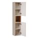 Conjunto de muebles con doble lavabo espejos LED y columna Manoa Conjunto de muebles con doble lavabo espejos LED y columna Manoa Beige