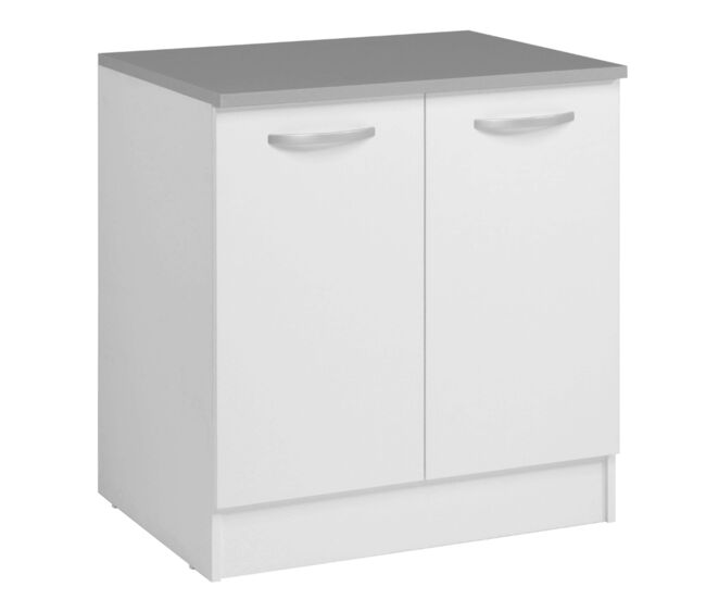 Módulo inferior cocina eko 2 puertas blanco mate 80x60 cm