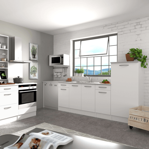 Módulo de Cozinha Inferior EKO 2 portas Branco Fosco 80x60 cm