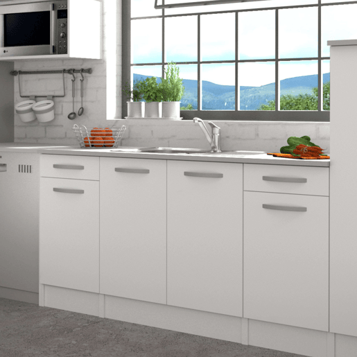 Módulo de Cozinha Inferior EKO 2 portas Branco Fosco 80x60 cm
