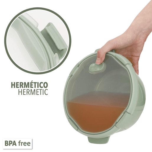 Curver Pack 6 recipientes herméticos Ø22x10 cm (1,6L) com tabuleiro e talheres
