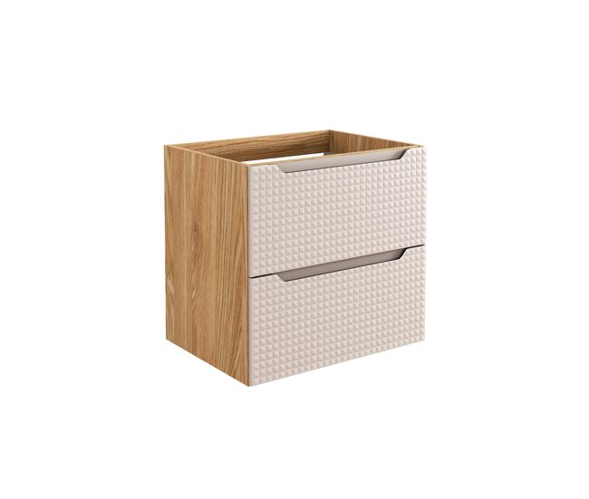 Mueble bajo lavabo 60cm mallory beige y madera