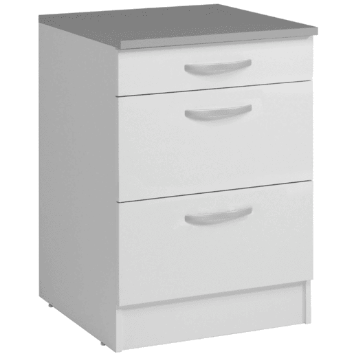 Módulo de Cozinha Inferior EKO 3 gavetas Branco Fosco 60x60 cm