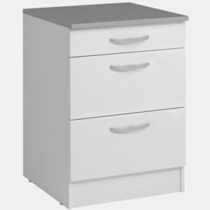 Módulo de Cozinha Inferior EKO 3 gavetas Branco Fosco 60x60 cm