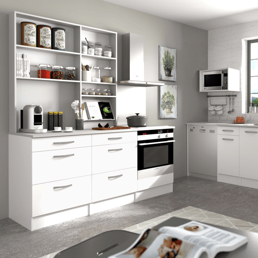 Módulo de Cozinha Inferior EKO 3 gavetas Branco Fosco 60x60 cm