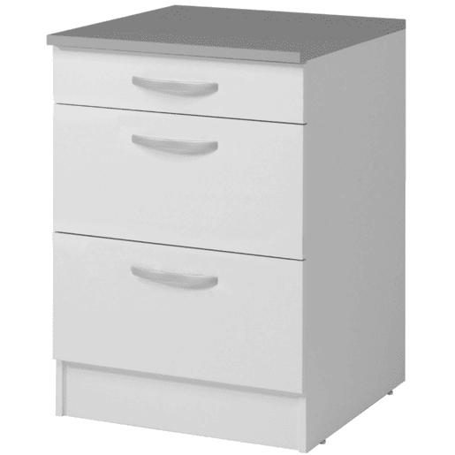 Módulo de Cozinha Inferior EKO 3 gavetas Branco Fosco 60x60 cm