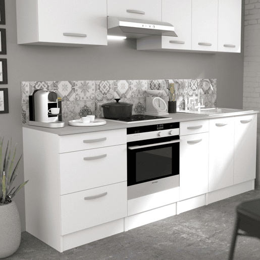 Módulo de Cozinha Inferior EKO 3 gavetas Branco Fosco 60x60 cm