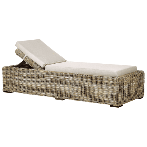 Espreguiçadeira com almofada PALESE Rattan Natural