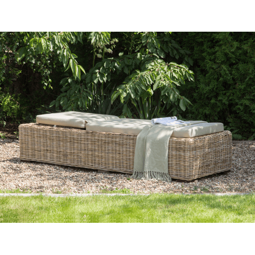 Espreguiçadeira com almofada PALESE Rattan Natural