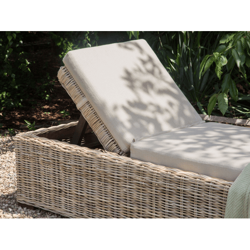 Espreguiçadeira com almofada PALESE Rattan Natural