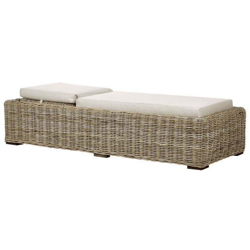 Espreguiçadeira com almofada PALESE Rattan Natural