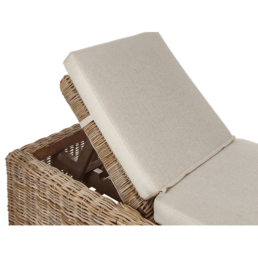 Espreguiçadeira com almofada PALESE Rattan Natural