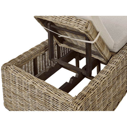 Espreguiçadeira com almofada PALESE Rattan Natural
