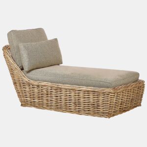 Espreguiçadeira com almofada BELSITO Rattan Natural