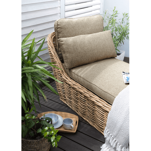 Espreguiçadeira com almofada BELSITO Rattan Natural