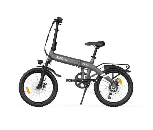 Bicicleta eléctrica pvy z20 pro evo - motor 250w batería 36v14.5ah neumáticos de 20 pulgadas frenos de disco mecánicos - gris