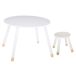 Conjunto Infantil Dormitorio Mesa y Taburete Conjunto Infantil Dormitorio Mesa y Taburete Blanco/ Madera