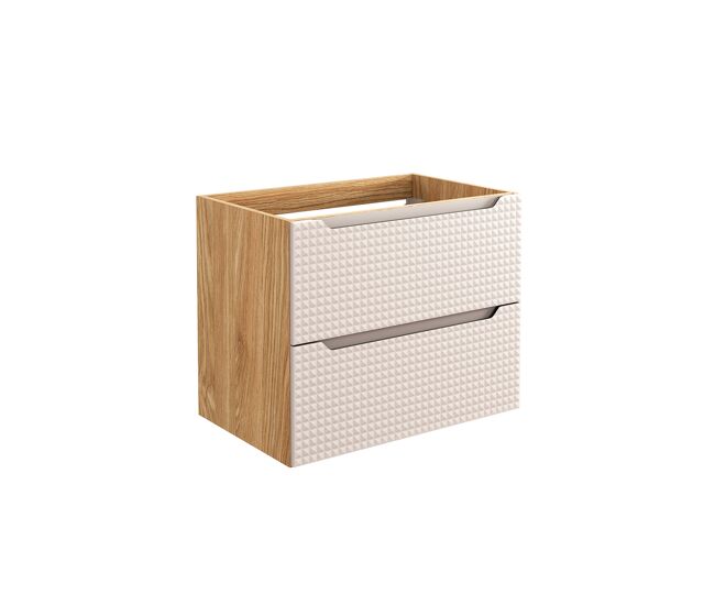 Mueble bajo lavabo 70cm mallory beige y madera